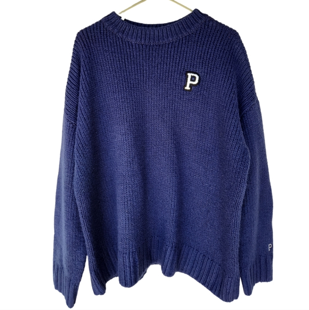 PINK Victoria's Secret Navy Blue Oversized, Relaxed Sweater Size L